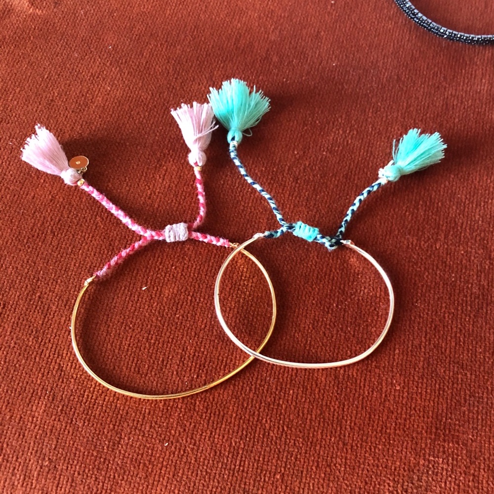 Silver and Gold Colorful Bangles